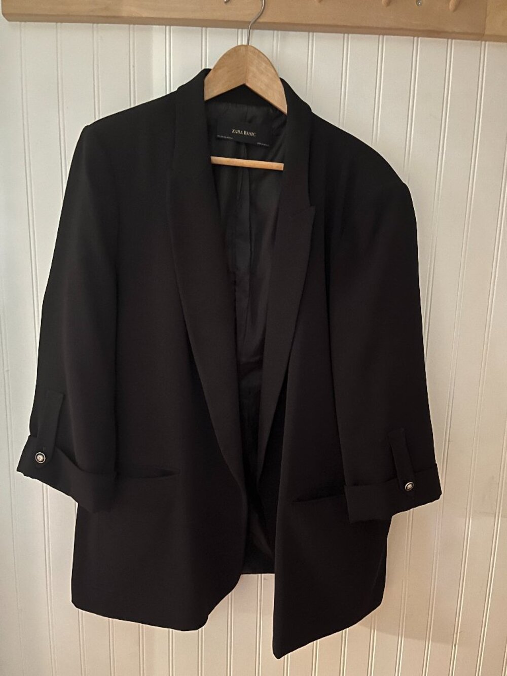 Zara Basics oversized blazer- Black, XXL